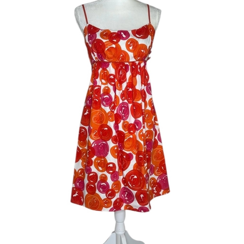 Signature London Style Orange/Red Sleeveless Babydoll Y2K Resort Spring Dress 12